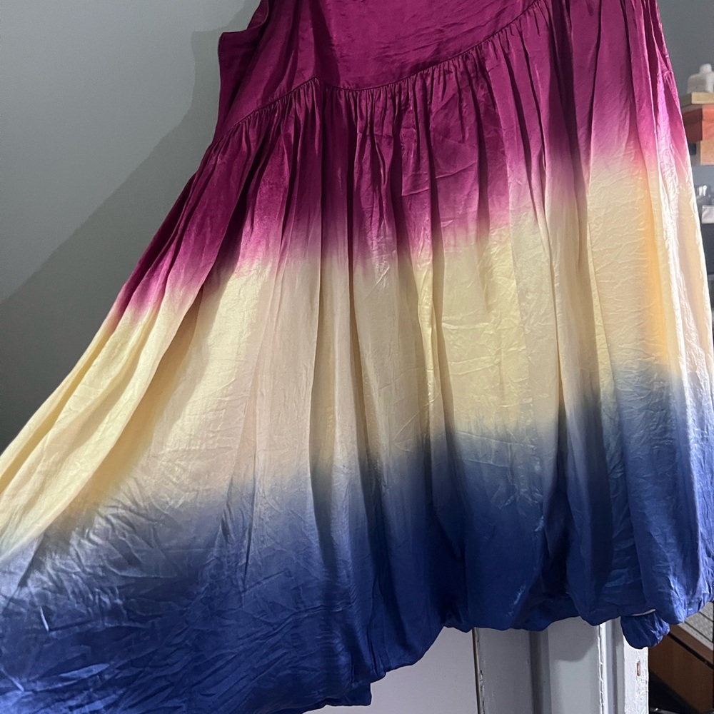 Pink Maxi A-Line Pleated Skirt for Resort Wear